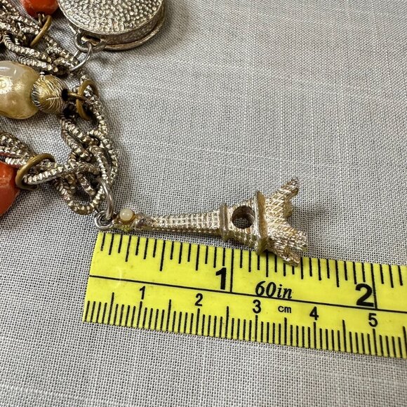 Vintage RARE 60s Boho Paris Charm Bracelet - Picture 4 of 13